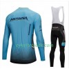 Cykeltøj Langærmet + Bib Cykelbukser 2018 Astana Pro Team N001